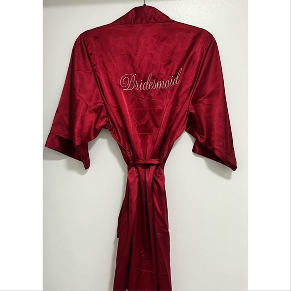 Other - Red bridesmaid satin robe